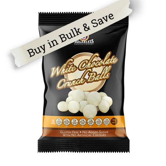 White Chocolate Crunch Balls 90g - Buy in Bulk & Save!