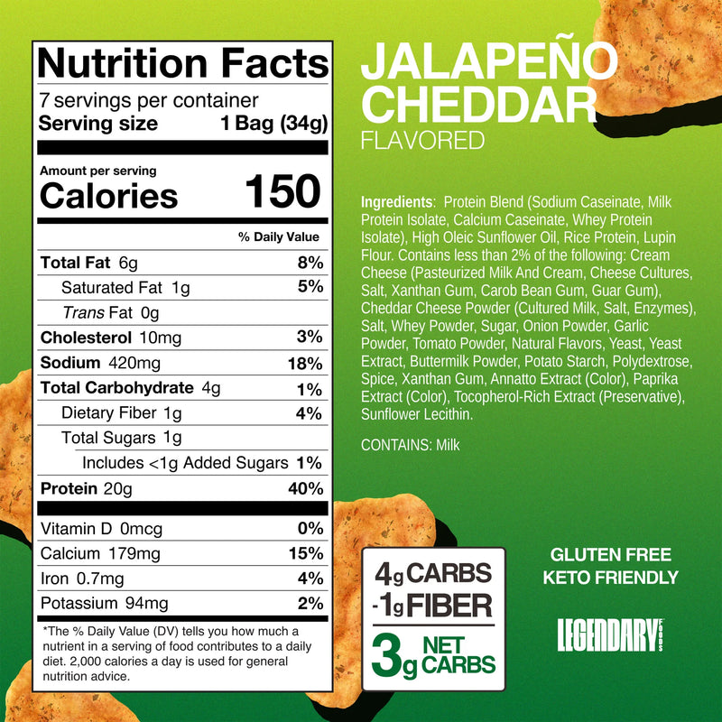 Jalapeno Cheddar | Popped Protein Chips- 1x packet