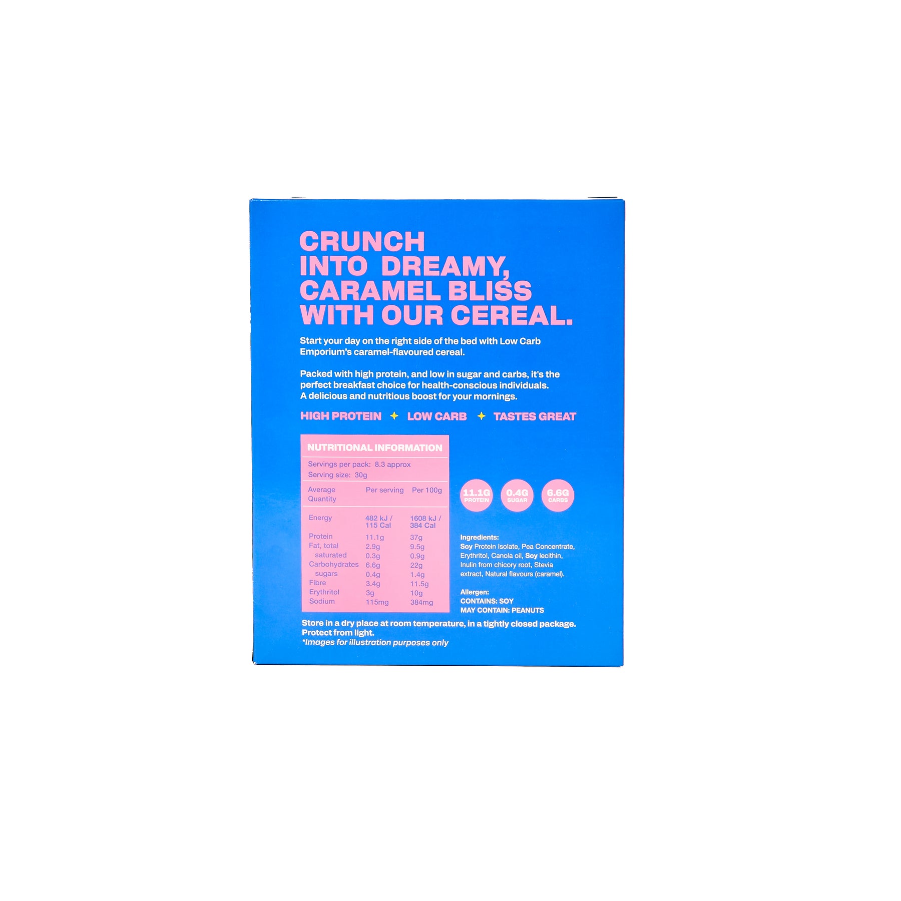 Low Carb Protein Cereal - Caramel 250g – My Sugar Free