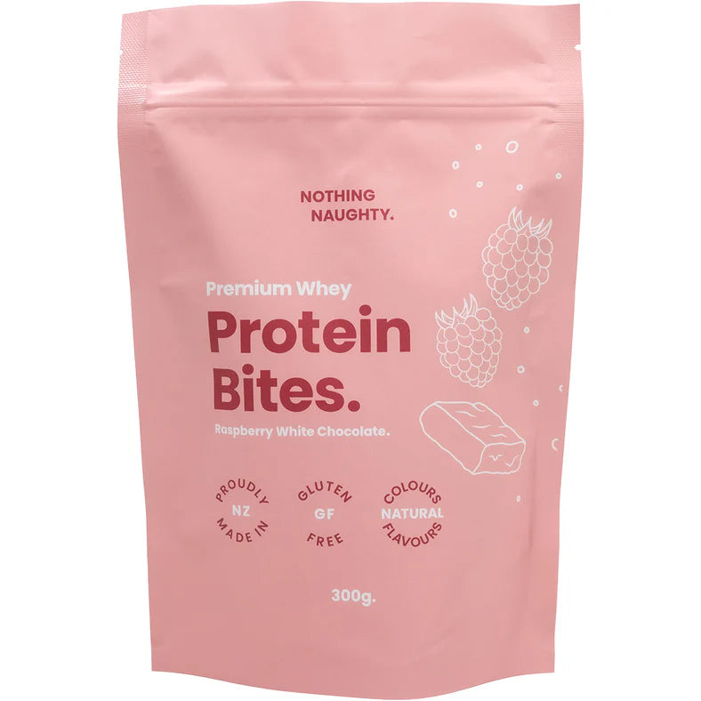 Premium Whey Protein Bites - Raspberry White Chocolate 300g