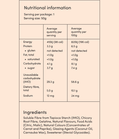 Peaches and Cream Gummies 50g
