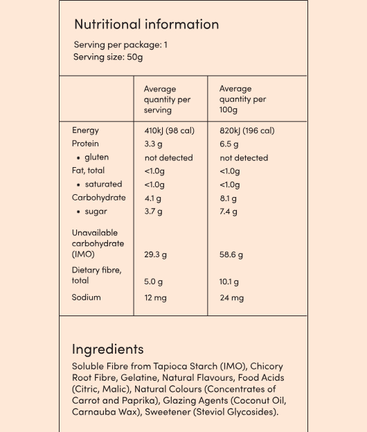 Peaches and Cream Gummies 50g