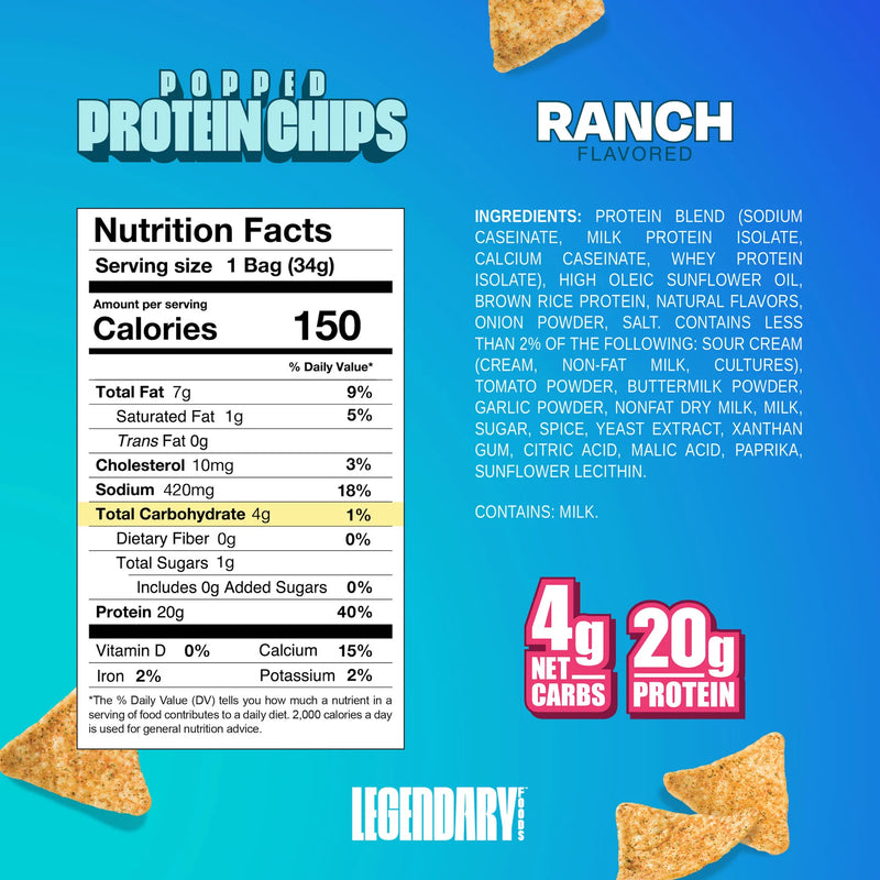 Ranch | Popped Protein Chips - x1 Packet