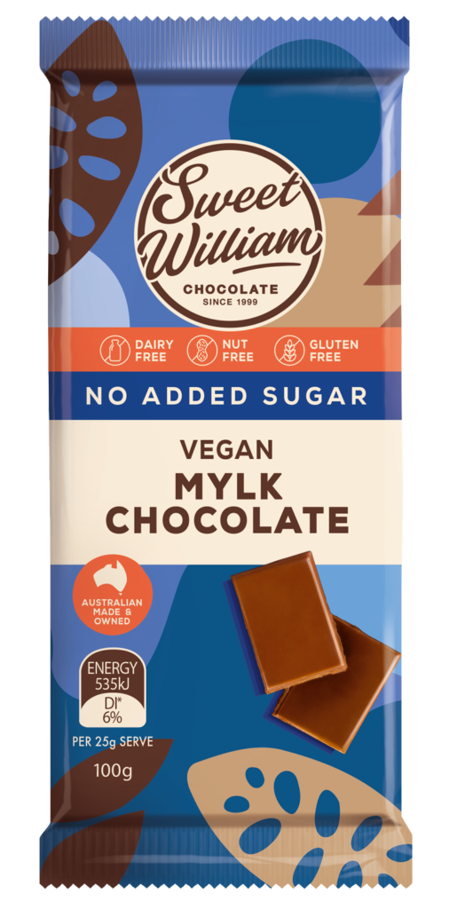 Sweet William Vegan No Added Sugar Chocolate 100g – My Sugar Free
