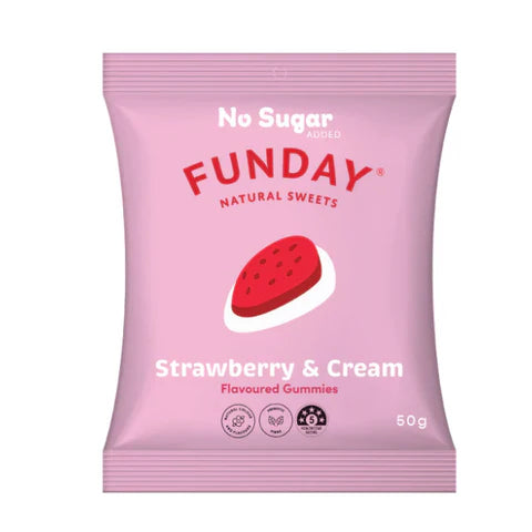 Strawberry and Cream Flavoured Gummies 50g