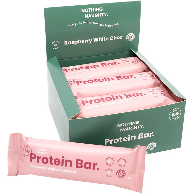 Nothing Naughty Protein Bar - Raspberry White Chocolate