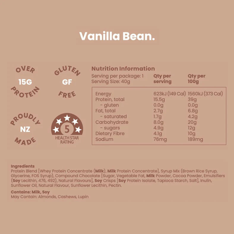 Nothing Naughty Protein Bar - Vanilla Bean