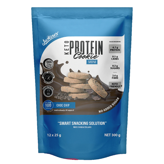 Keto Choc Chip Mini Protein Cookie Pouch 300g