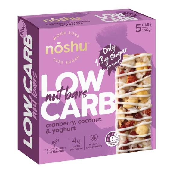 Low Carb Nut Bars Cranberry, Coconut & Yoghurt 5 Pack