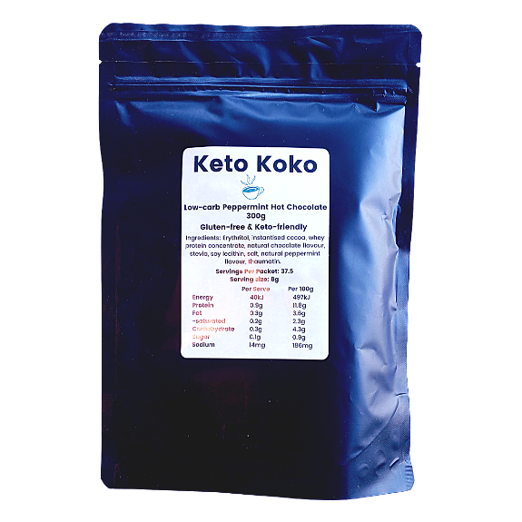 Keto Koko Low-Carb Peppermint Hot Chocolate 300g