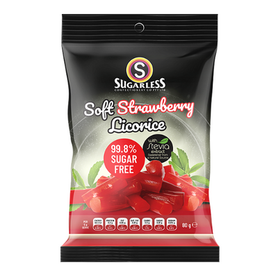 Soft Strawberry Licorice 80g - Buy in Bulk and SAVE!