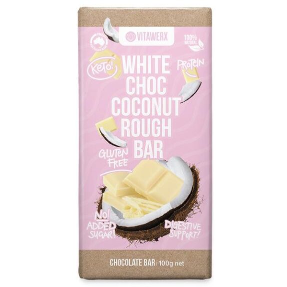 White Choc Coconut Rough Bar 100g